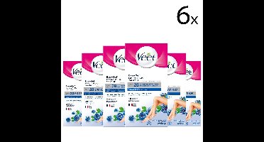 Veet Ontharingsstrips  - Benen & Lichaam - Gevoelige Huid - Easy-Gelwax - 20 stuks x6