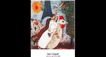 Kunstdruk Marc Chagall - Les fiances 60x80cm