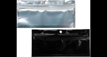 Gripzakken Transparant/Zwart 5x5cm (100 stuks) | ziplock | gripzak