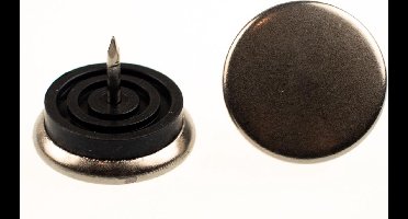 Verlofix Glijnagel Diam. 20mm Staal Rubber Zilvergrijs 4stuks