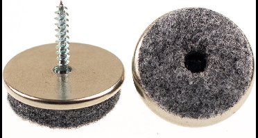 Verlofix Viltglijder Met Schroef Diameter 30mm Chroom 16stuks