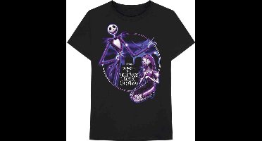 Disney The Nightmare Before Christmas - Purple Graveyard Heren T-shirt - XL - Zwart