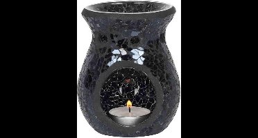 Crackle Mozaïek Oliebrander/Geurbrander/Waxbrander - Zwart