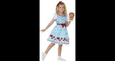 Smiffys - Deluxe Country Girl Kinder Kostuum - Kids tm 9 jaar - Blauw