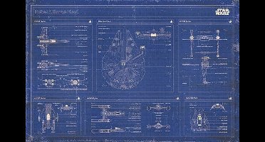 Star Wars Blueprint Rebel Alliance Fleet - Maxi Poster - 96,5 x 61 cm
