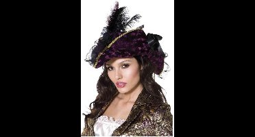 Paarse piratenhoed voor vrouwen - Verkleedhoofddeksel