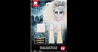 Halloween schmink - Mummie make-up set met vloeibare latex, nephuid, gaasje en schinkkwastjes