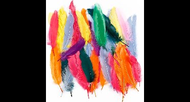 Veren, L: 12-15 cm, diverse kleuren, 350 stuk/ 1 doos