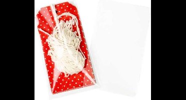 Plastic Zakken 7,6x13cm Transparant (100 stuks) | Plastic zak