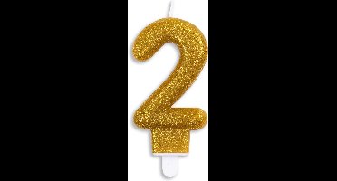 Wefiesta Cijferkaars '2' 4,4 X 7 X 1,2 Cm Wax Goud