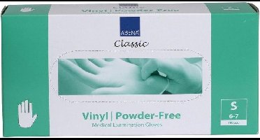 Abena Vinyl-Handschoenen Classic poedervrij Maat S transparant 100st
