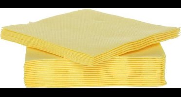 Servietten set 40 stuks 25x25 cm papier geel