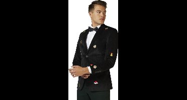 OppoSuits Deluxe X-Mas Icons - Heren Blazer - Kerst - Kerst Blazer - Zwart - Maat: EU 54