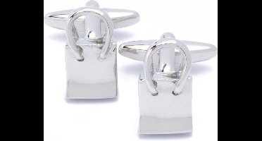 Manchetknopen - Handtas Winkeltas Zilverkleurig