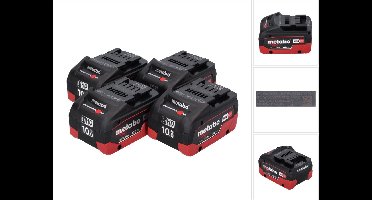 Metabo LiHD accupack set 4x 18 V 10,0 Ah CAS-systeem ( 4x 625549000 )