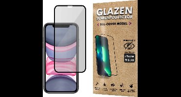 Privacy Screenprotector - Geschikt voor iPhone 11 / XR - Gehard Glas - Full Cover Tempered Privacy Glass - Case Friendly