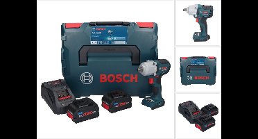 Bosch GDS 18V-450 HC accuslagmoersleutel 18 V 450 Nm 1/2" + 2x ProCORE oplaadbare accu 8.0 Ah + lader + L-Boxx