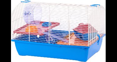 Hamsterkooi Victor 2 lichtblauw/wit