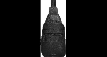 Beagles Toledo Crossbody Schoudertas Premium Leatherlook Handige Vakken - Zwart