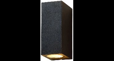 Wandlamp zwart - wandarmatuur voor buiten - 2 x GU10 - IP44 - modern design