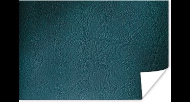 Poster Leer - Lederlook - Groen - Blauw - 30x20 cm - Kerstversiering - Kerstdecoratie voor binnen - Kerstmis