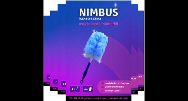 6x NIMBUS Magic Duster Starterkit Handvat + 4 Navullingen 1 set - Geschikt voor Swiffer