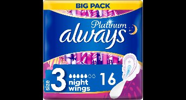 8x Always Maandverband Platinum Ultra Night 16 stuks