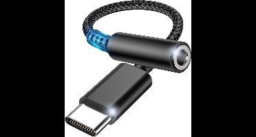 usb c aux - aux naar usb c - usb c jack - usb c naar jack - USB C Male naar 3.5mm Aux Jack - met roeping - muziek - phone calling - Geschikt voor Samsung Audio Jack voor S24 / S24 Plus / S24 Ultra / A54 / S23 FE zwart - Ntech