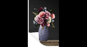 Muurstickers - Sticker Folie - Rozen - Kleuren - Stilleven - 20x30 cm - Plakfolie - Muurstickers Kinderkamer - Zelfklevend Behang - Zelfklevend behangpapier - Stickerfolie