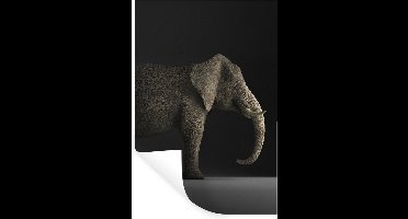 Muurstickers - Sticker Folie - Olifant - Dieren - Licht - 20x30 cm - Plakfolie - Muurstickers Kinderkamer - Zelfklevend Behang - Zelfklevend behangpapier - Stickerfolie