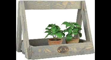 Esschert Design Houten Plantenrek 29X39.2X28.9 Cm Grijs