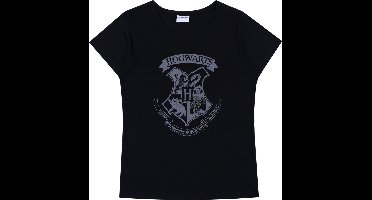 Zwart dames t-shirt met grijs Zweinstein logo