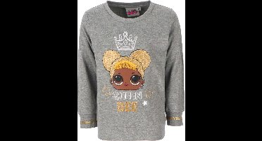 LOL Surprise! Sweater - Queen Bee - Katoen - Grijs - Maat 110 (5 jaar)