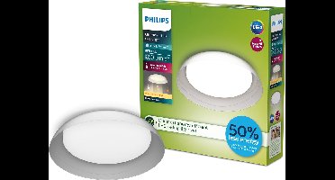Philips Fleta plafondlamp - Ultra Efficient - SceneSwitch lichttechnologie - 10W - Warmwit licht - Transparant design - Bespaar op energiekosten