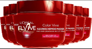 L'Oréal Paris Elvive Color Vive Beschermend Haarmasker - Gekleurd Haar of Highlights - 6 x 300ml