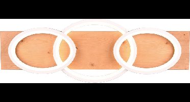 LED Plafondlamp - Plafondverlichting - Torna Bara - 40W - Warm Wit 3000K - Dimbaar - Rechthoek/Ovaal - Mat Wit - Metaal