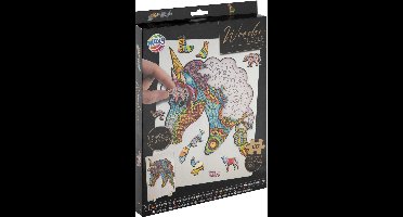 Creative Craft Group houten legpuzzel eenhoorn - 137 stukjes - kinderpuzzel.