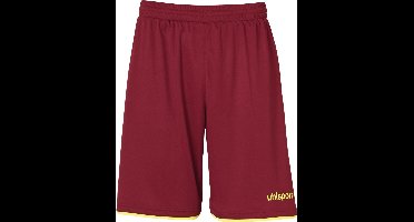 Uhlsport Club Short Kinderen - Bordeaux / Fluogeel | Maat: 128