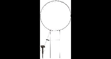 Star Trading Grote solarlichtring 'Barlumi', 60 LED's, schemersensor, zwart, 100cm