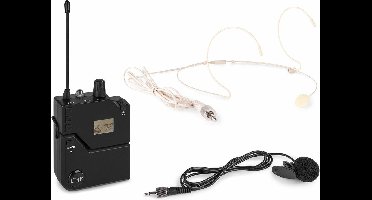 Power Dynamics PD632BP bodypack met headset en dasspeld microfoon