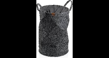 Wasmand met Trekkoord, 33 x 50 cm, Vilt, Rond, Donker Grijs - Kela | Fay