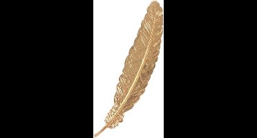 New Age Devi - Boekenlegger Veer - Goud - Metaal - Bedankt cadeautje - Geluksbrenger - Kleinigheidjes