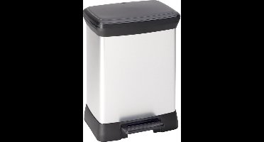 Curver Decobin Duo Prullenbak Afvalscheider - 10L + 18L - Metallic