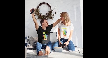 Shirt - Play time - Wurban Wear | Grappig shirt | Gaming | Unisex tshirt | Wit & Zwart