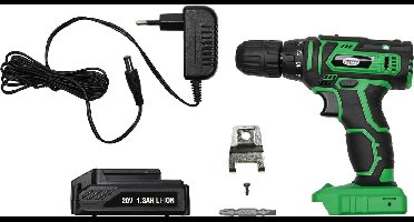 Hofftech Accu boormachine - 2 snelheden - 20V Li-ion - LED-lamp - 1.3 Ah