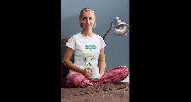 Shirt - Coffee time cartoon - Wurban Wear | Grappig shirt | Koffie | Unisex tshirt | Koffiezetapparaat | Koffiebonen | Wit & Zwart