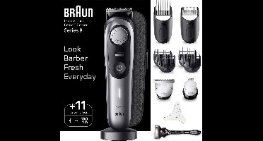 Braun Baardtrimmer - Series 9 - BT9440 - Trimmer Met Kapperstools en 180 Minuten Gebruiksduur