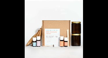 Zelf kaarsen maken set | 100% natuurlijke geurkaarsen maken met etherische olie | kaarsen maken voor volwassenen | koolzaadwas | 2x180 ML | kaneel + sinaasappel en eucalyptus + lavendel