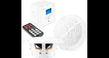 Inbouw speakers plafond Bluetooth - Complete set voor o.a. badkamer, etc. - Met inbouw versterker