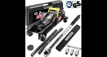 Deuba Hydraulische Krik 2-delige Set incl. Rubber Pad Momentsleutel 1/2"40-210Nm